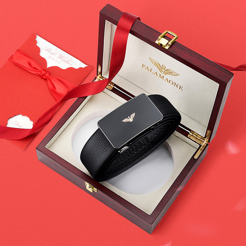 法莱阿玛尼男士皮带自动扣送男朋友生日礼品男生腰带男友礼物老公