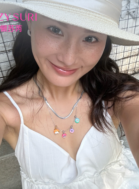 DIY组合-渐变糖豆字母项链女款