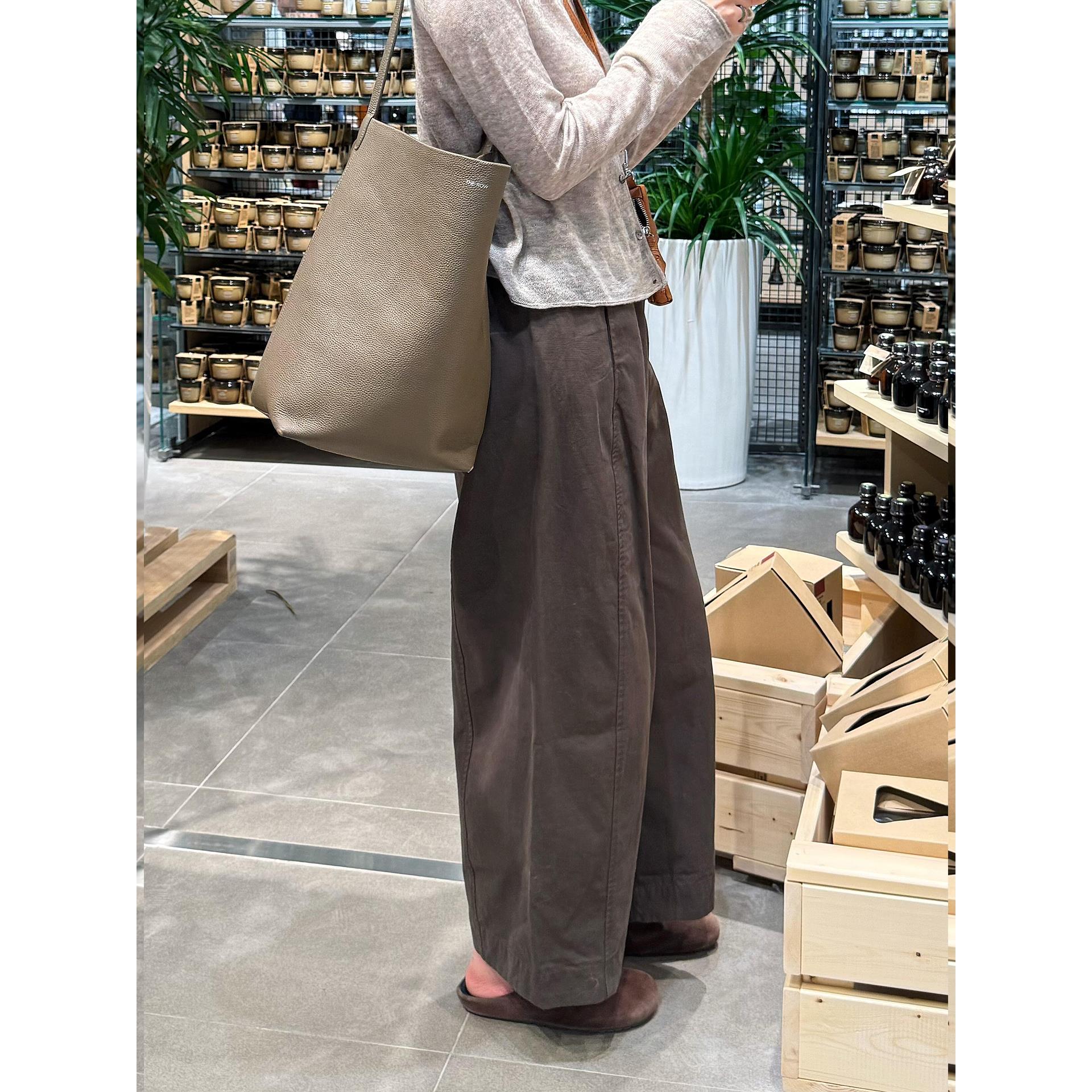 美拉德棕咖色小个子气球裤女胖mm高腰宽松2025新款九分裤阔腿裤秋