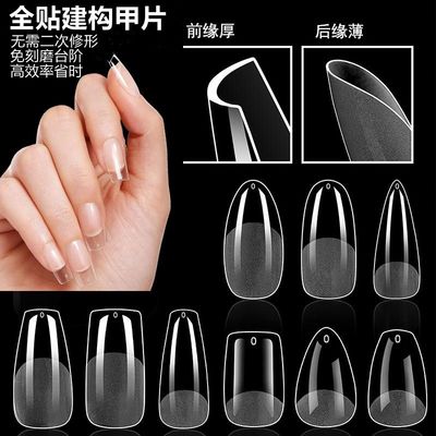 椭圆全贴免刻磨美甲超薄贴片