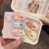 可爱小狗家族发夹前额侧边刘海夹卡通腮红狗狗发卡碎发鸭嘴夹头饰