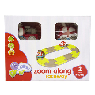 play along raceway grow儿童轨道滑行卡通工程消防玩具小车zoom