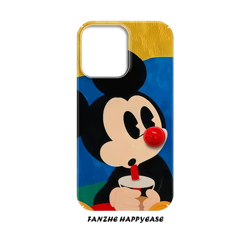 潮牌可爱米奇适用于苹果17promax手机壳16创意iPhone14小米15卡通12/13磨砂华为mate70pro保护套防摔一加ACE6