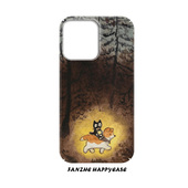 树林猫狗适用于苹果16手机壳14pro创意iPhone13可爱15油画12磨砂不撞壳华为P70菲林壳全包防摔小米14一加13T