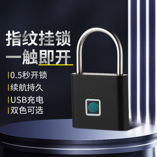 锁门挂锁指纹锁小号家用防水密码柜子锁宿舍大号防雨大门防盗门锁