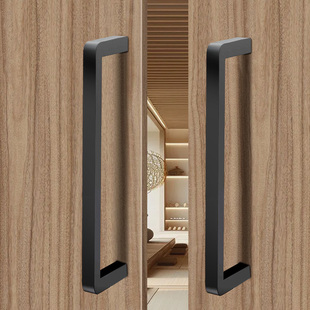 玻璃门拉手淋浴房不锈钢方管圆角防撞门把手大门推拉门写字楼拉手