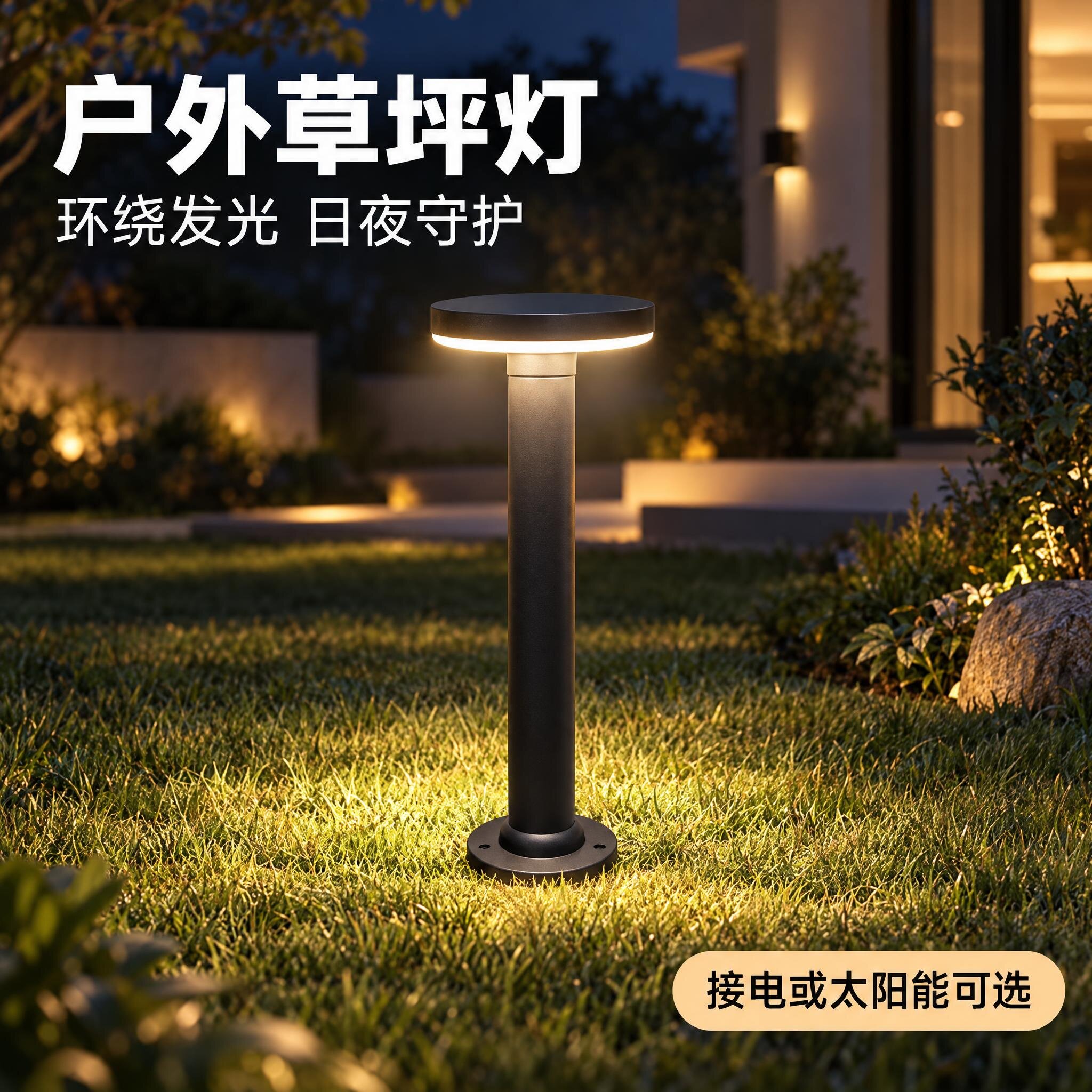 装饰灯发光太阳能草坪摆件户外LED草坪灯庭院防水别墅花园景观灯