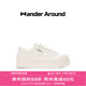 Wander 女 厚底增高6CM休闲百搭白色帆布鞋 around夏季 薄款