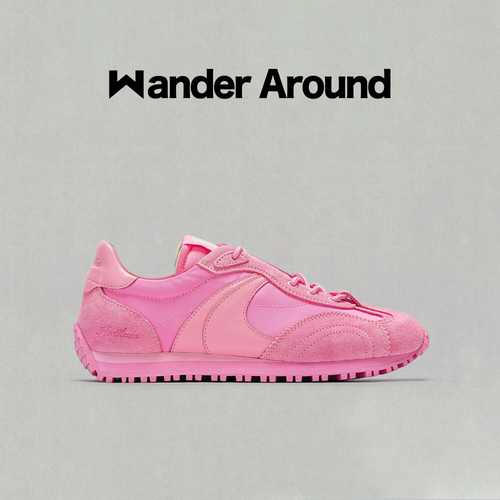 【何泓姗同款】Wander around 春秋款LUNA系列粉色阿甘鞋德训鞋女
