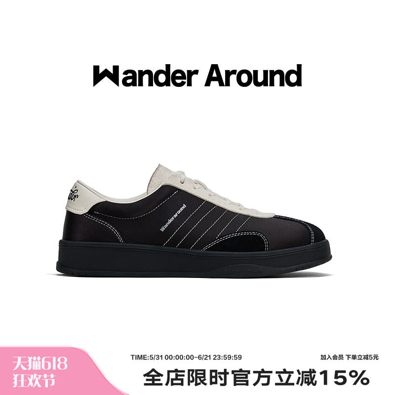 Wander around2026春款「巡光系列」厚底增高休闲复古德训鞋女