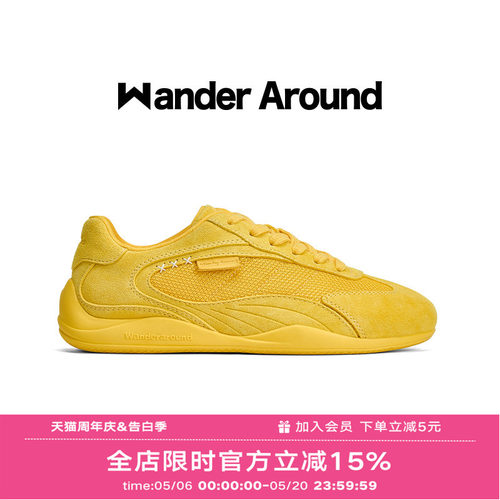 Wander around2026春款「速训系列」厚底增高休闲复古德训鞋女