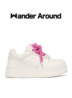 【杨超越同款】Wander around25年春款厚底增高休闲板鞋小白鞋女