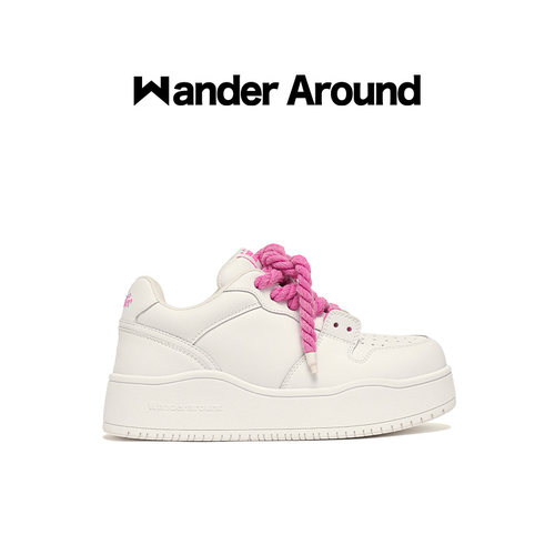 【杨超越同款】Wander around25年春款厚底增高休闲板鞋小白鞋女