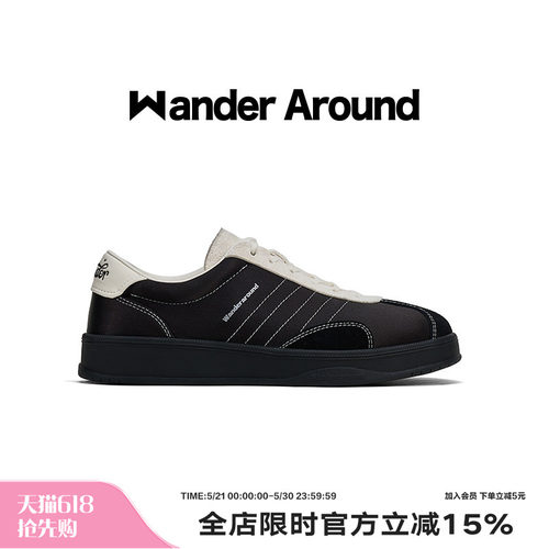 Wander around2026春款「巡光系列」厚底增高休闲复古德训鞋女