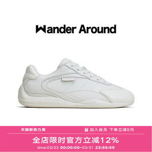 Wander around2026春款「速训系列」厚底增高休闲复古德训鞋女