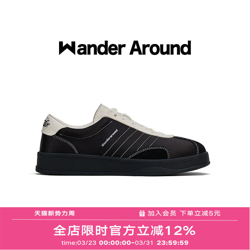 Wander around2026春款「巡光系列」厚底增高休闲复古德训鞋女