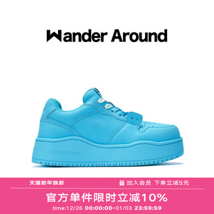 around漫行春秋款 Wander 海盐汽水厚底增高休闲板鞋 明星同款