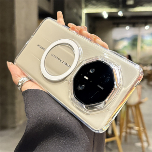适用华为mate70rs手机壳新款非凡大师保时捷mate70透明磁吸m70pro+保护套高级感全包防摔简约超薄外壳小众女