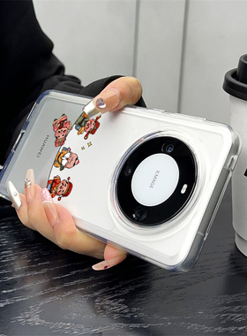 宝禾格适用华为mate60手机壳财神爷mata60pro+新款透明mete40por高级感m50小众外30全包epro防摔40e保护的p套