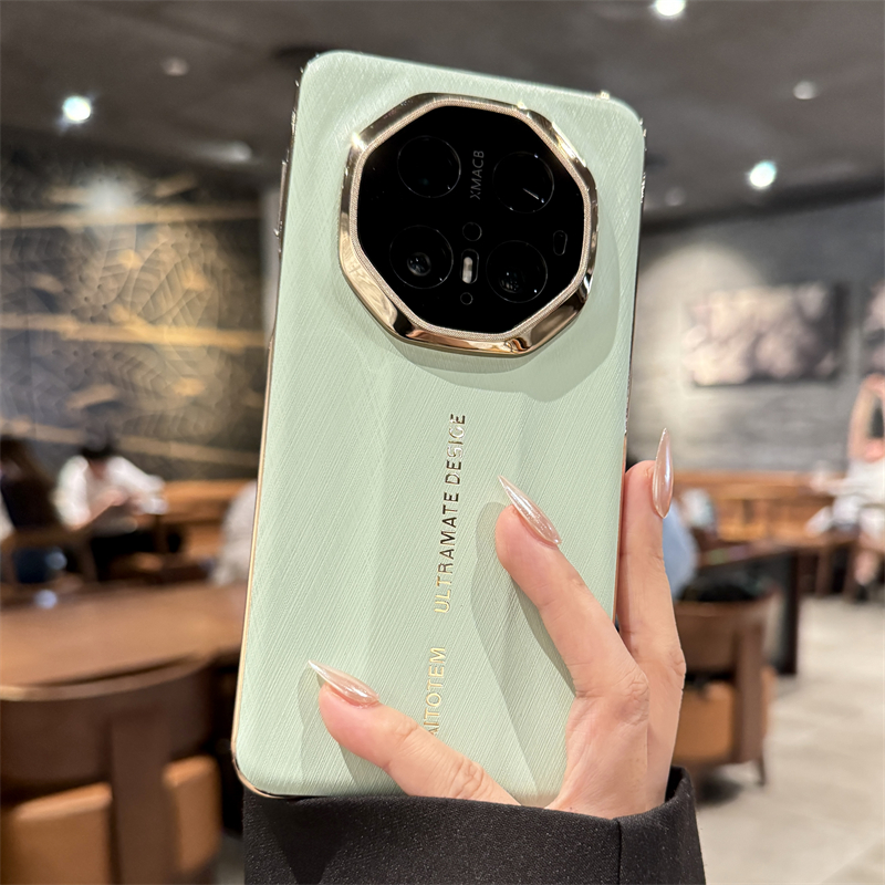 适用华为mate70rs飞青色金丝银棉