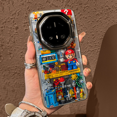 适用华为mate70rs积木马里奥外壳