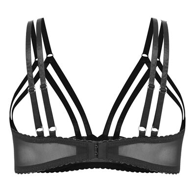 Womens Lingerie 3/4 Lace Cup Bra Push Up Balconette Tops Cup
