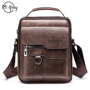 Men Crossbody Bag Vintage Shoulder Handbag Zippers Handbags