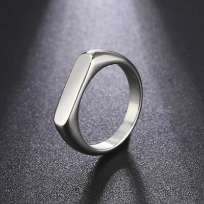 Skyrim Stainless Steel Signet Rings for Men Women Minimalist