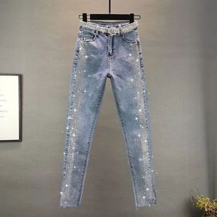 Women Jeans Vintage Spring Tight Korean Elastic Denim Autumn