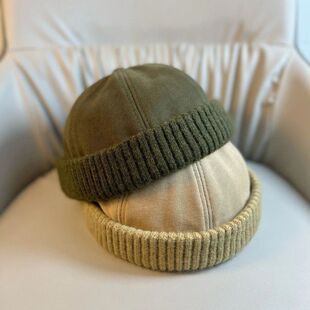 Autumn and Winter Melon Skin Hat, Fashionable Brimless Sailo