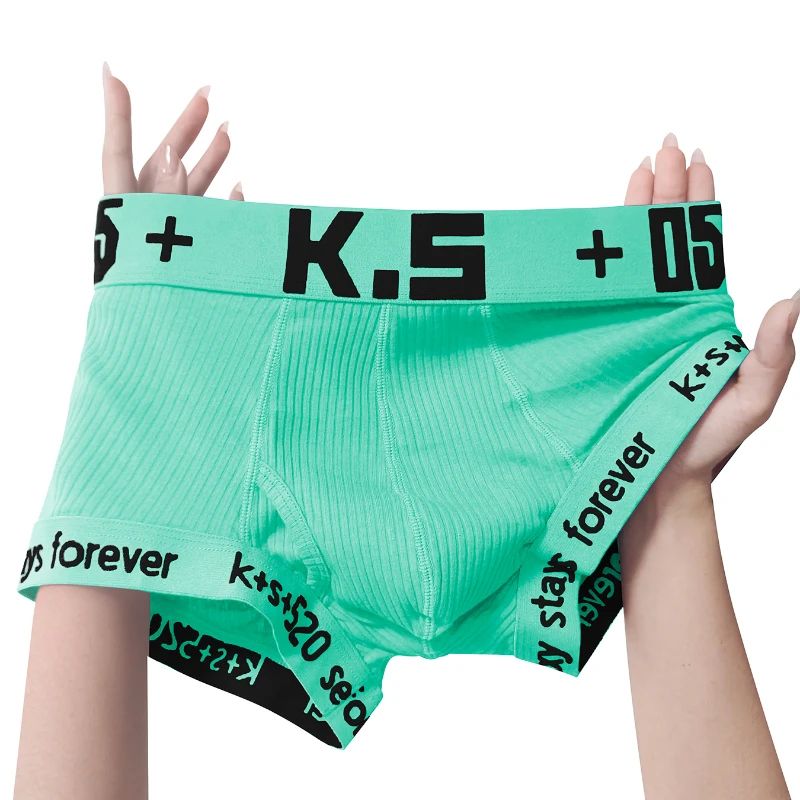 Men Underwear Boxers Cotton Panties Breathable Letter Printe