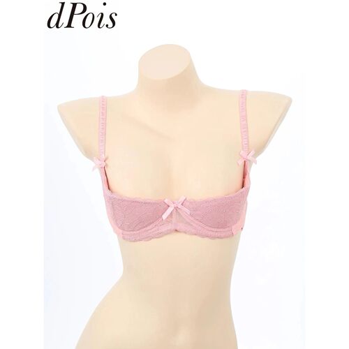 Women Lingerie 1/2 Cup Bra Top Sponge Padded Open Breast Exp