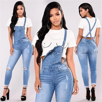 Summer Denim Jumpsuit Women Overall Rompers Jeans Pants Casu