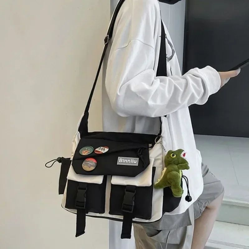 Harajuku Men Nylon Crossbody Bags for Women Messenger Bag Gi