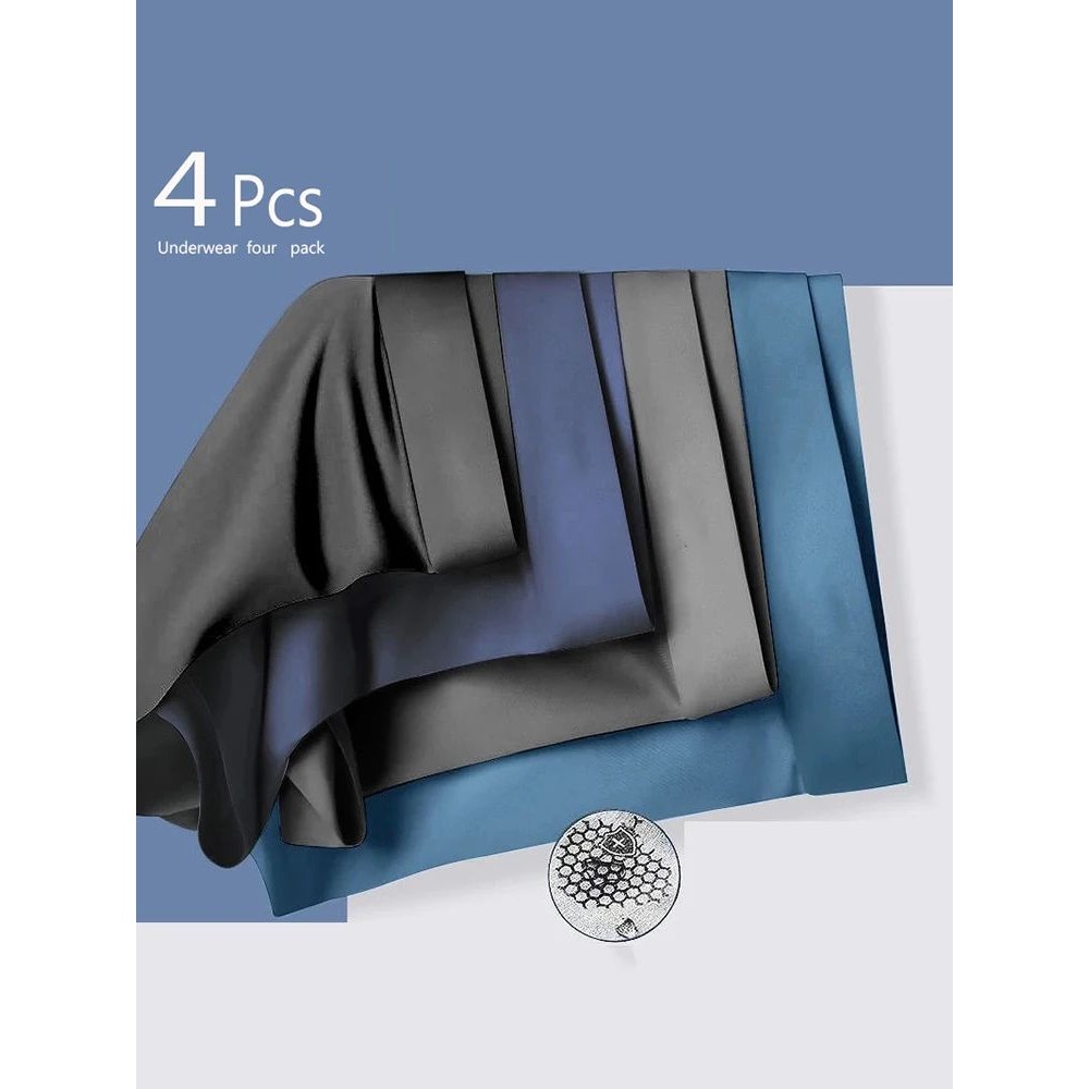 4 Pcs Men's PantiesThin Underwear Quick Drying Breathable Sh