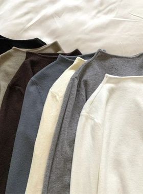 2025 Women Turtleneck Knitted Pullovers Solid Sweater Haraju