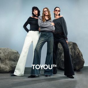 Jeans 2025 Lycra Women Micro Retro Denim New TOYOUTH Autumn