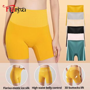 Flarixa High Waist Ice Silk Safety Pants Tummy Control Panti