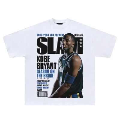 Summer Cotton T-shirts Streetwear Basketball Kobe Bryant Gra