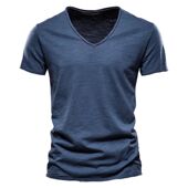 shirt neck AIOPESON100% Men Design Fashion Cotton Slim