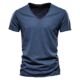 shirt neck AIOPESON100% Men Design Fashion Cotton Slim