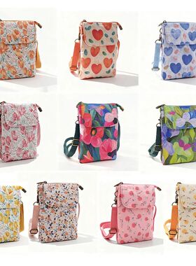 Versatile Print New Oil Painting Series 5-Layer Crossbody Ph