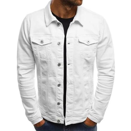2024 New Arrival Men's Casual Yellow Denim Jacket Classic St