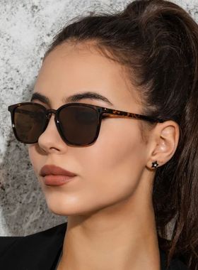 Fashion Vintage Square Sunglasses for Women Brand Designer L