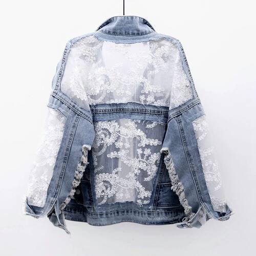 Autumn Streetwear Fashion Embroidery Lace Patchwork Sexy Den