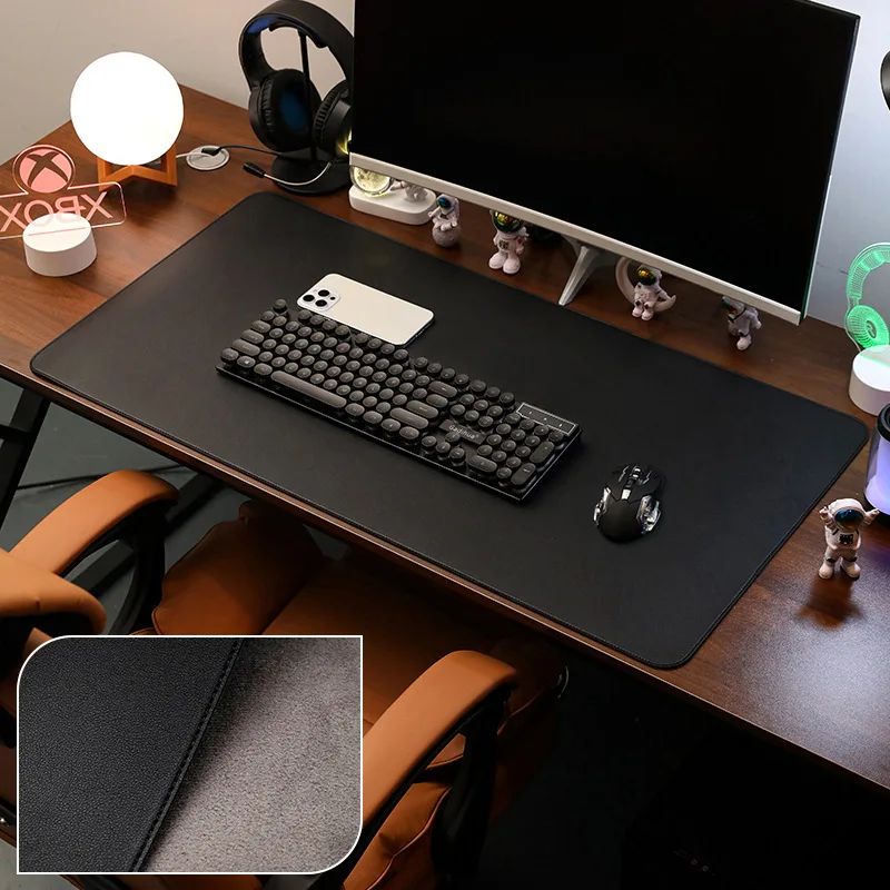 Leather Desk Pad Protector, Large Mouse Pad, Office Desk Mat