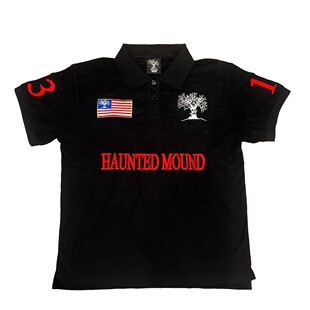 Haunted Mound Polo Shirt America Retro Street Hip Hop Short