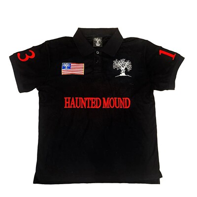Haunted Mound Polo Shirt America Retro Street Hip Hop Short