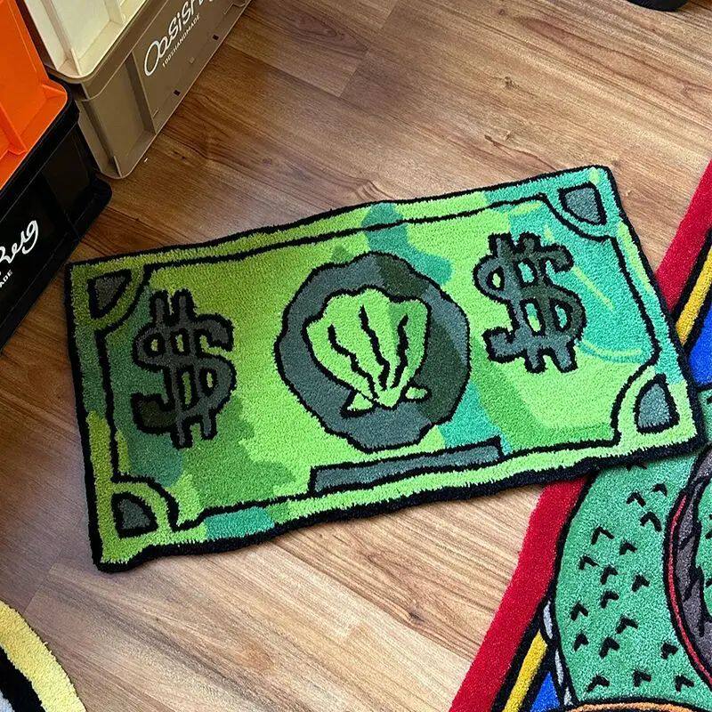 Coin Decorative Carpet Household Bedroom Bedside Blanket Doo