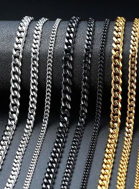 Vnox Cuban Chain Necklace for Men Women,Basic Punk Stainless